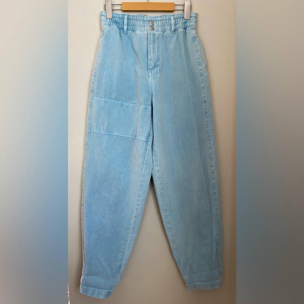 LF MARKEY Light Wash Baggy Wide Leg Elastic High Rise Colin Jeans Size 25 Casual - Picture 2 of 13